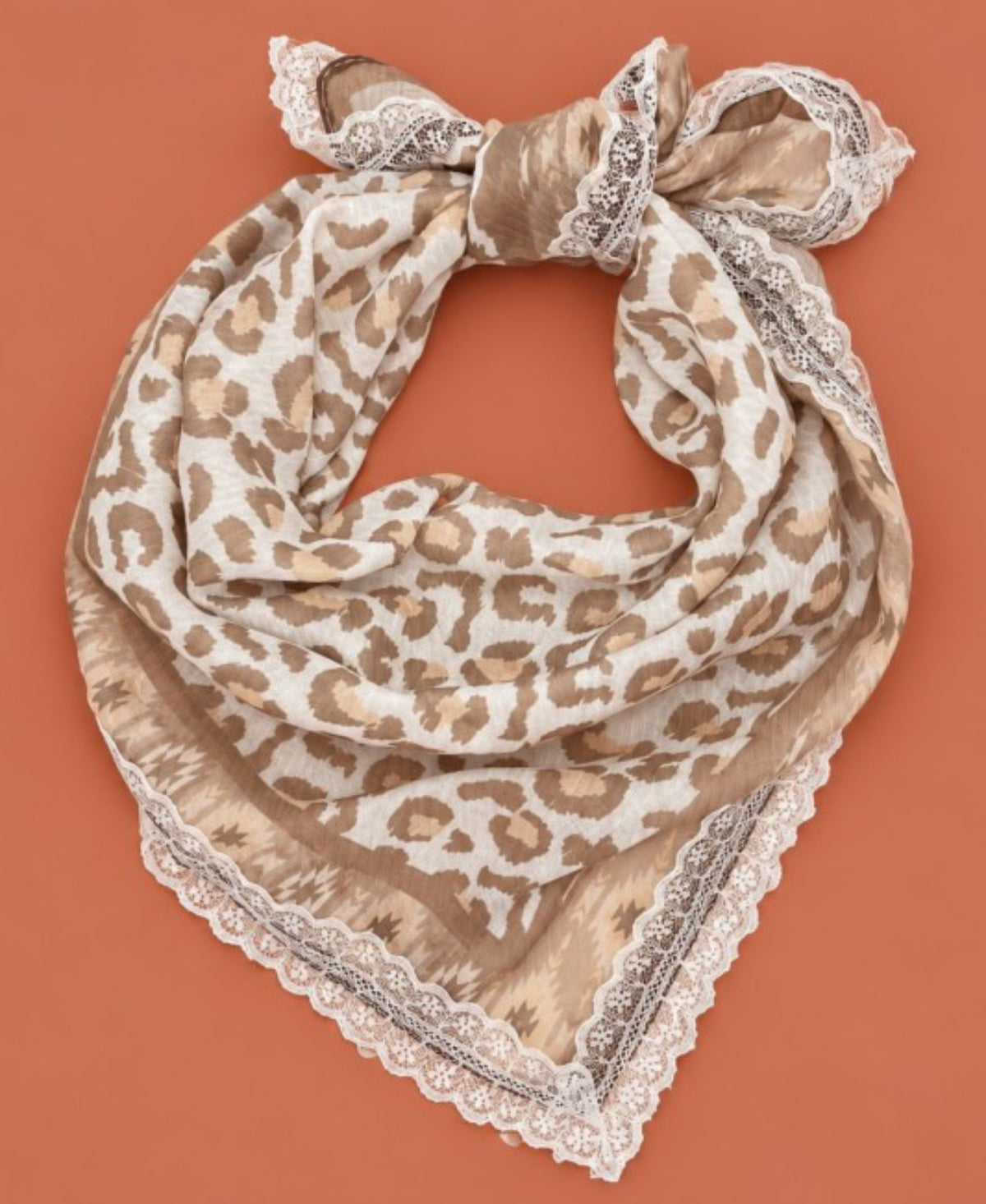 Lace & Leopard Scarf
